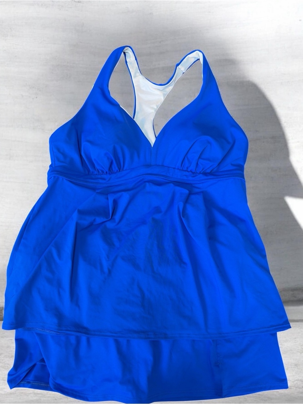 Lands End ladies Royal Blue Women's Tankini swimsuit and swim skirt size 16